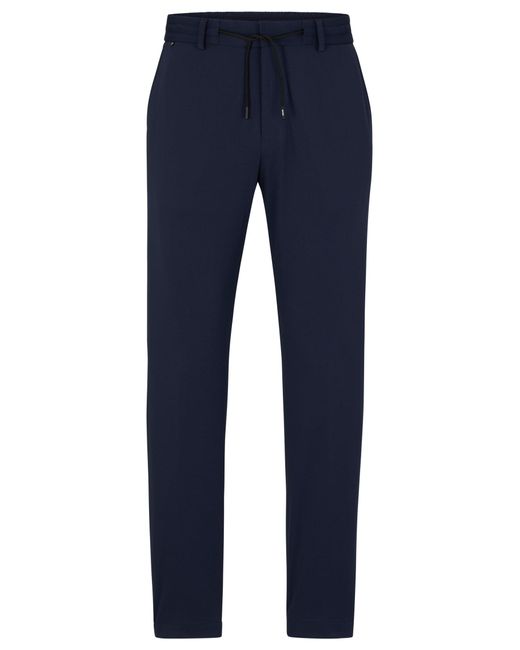 Pantalon Slim Fit en jersey stretch performant Boss pour homme en coloris Blue