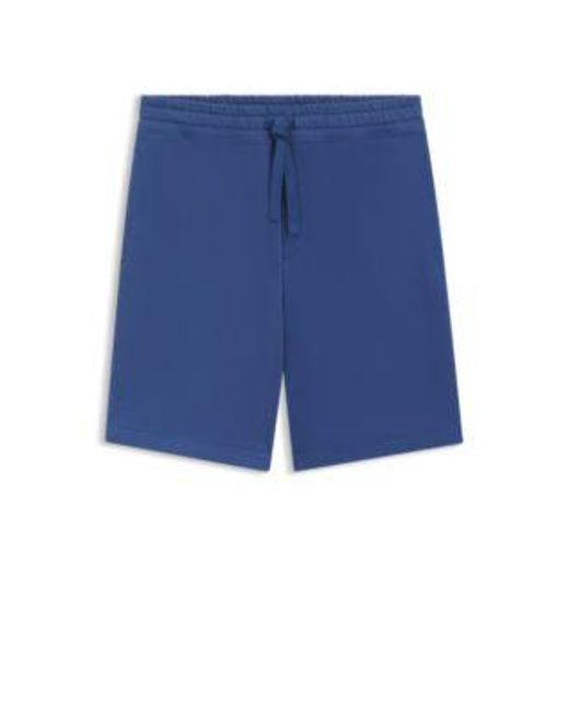 Short Décontracté En Molleton De Coton À Logo Imprimé HUGO pour homme en coloris Blue