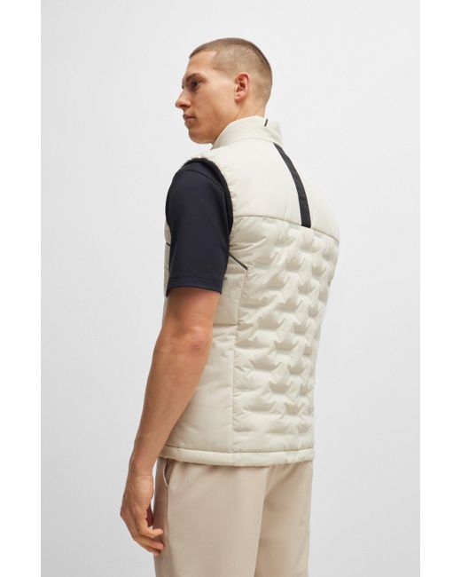 Boss Natural Water-repellent Gilet With Quilting for men