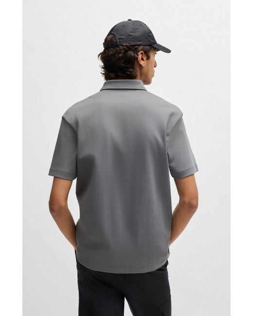HUGO Blue Light Grey Men's Polo Shirts Size M for men