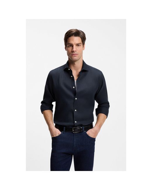 Boss Blue Regular-Fit Shirt for men