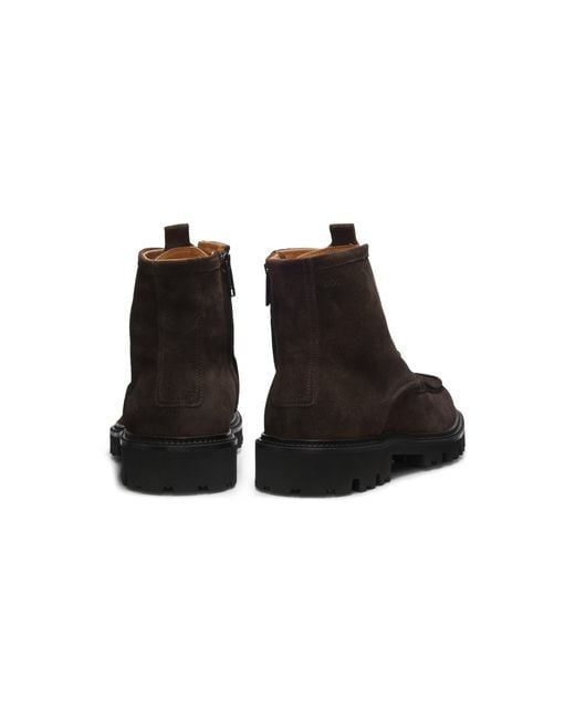 Boss Black Lace-Up Boots for men