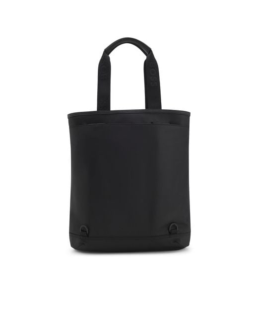 Boss Black Tote Backpack With Double B Monogram Trim for men