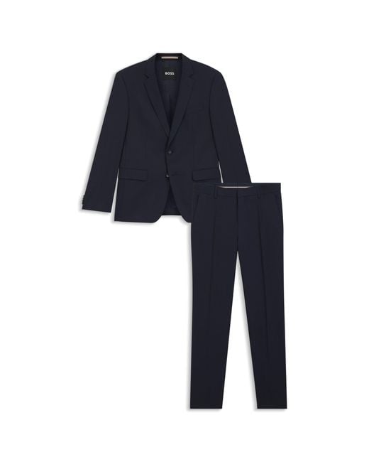 Boss Blue Two-Piece Slim-Fit Suit for men