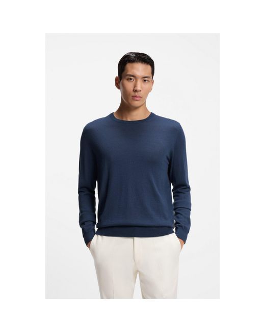 Boss Blue Regular-Fit Sweater for men