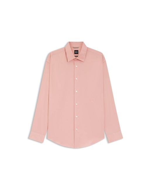 Boss Pink Relaxed-Fit Shirt for men