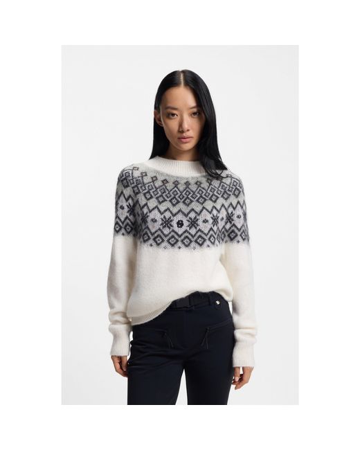 Boss Gray Ski Sweater With Jacquard Pattern