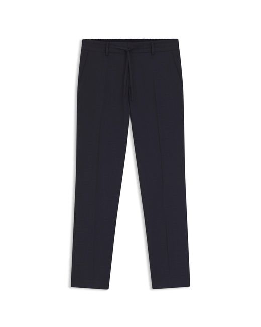Boss Blue Packable Slim-Fit Trousers for men