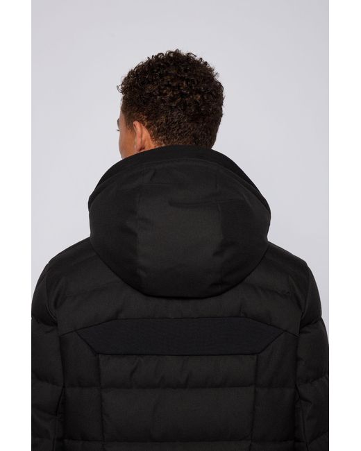 BOSS by Hugo Boss Water Repellent Down Jacket With Detachable Hood in