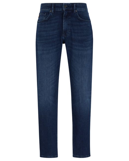 Boss Regular-fit Jeans Van Comfortabel Zuiver Blauw Stretchdenim in het Blue voor heren