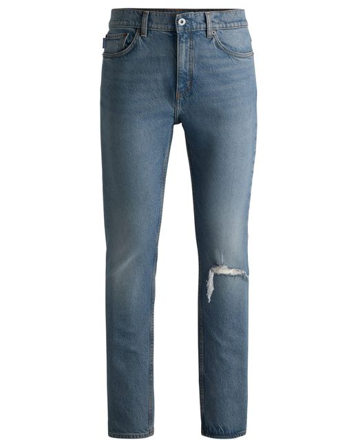 Jean Slim bleu en denim stretch confortable HUGO pour homme en coloris Blue