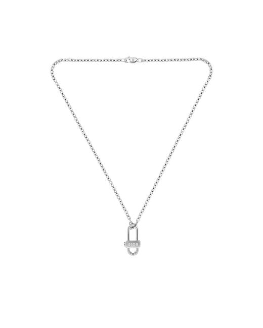 Boss Metallic Necklace With A Clean Design for men