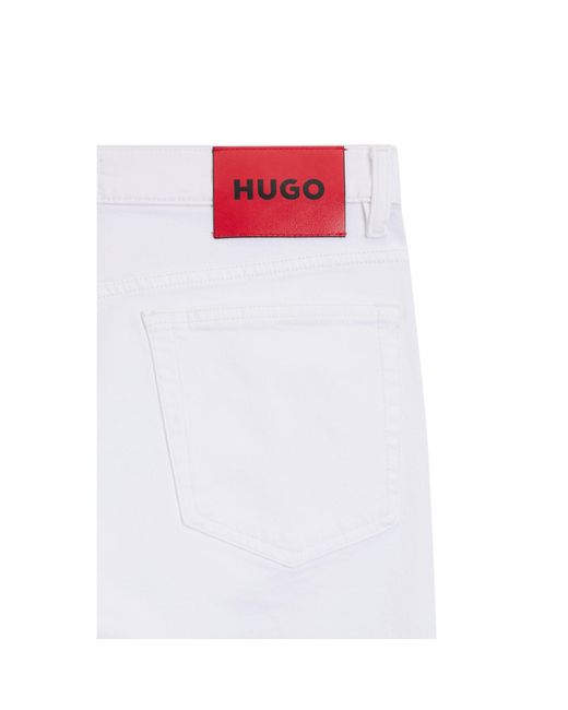 HUGO White Slim-Fit Jeans for men