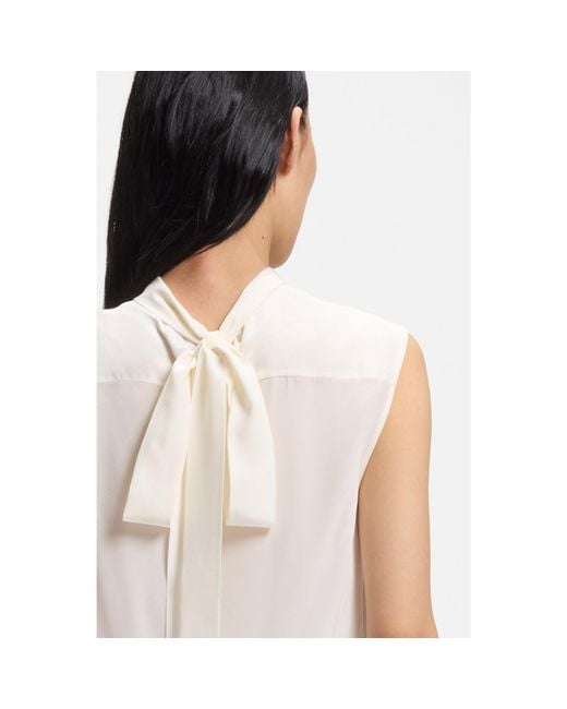 Boss White Regular-Fit Blouse