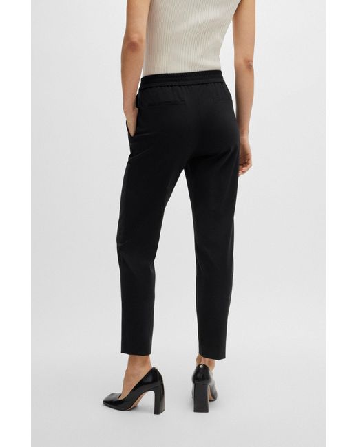 Boss Black Slim-fit Trousers In Performance-stretch Jersey