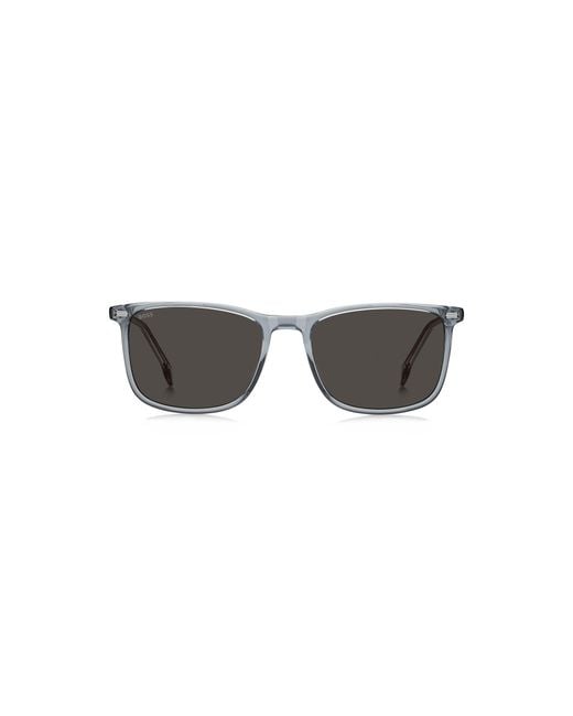 Boss Gray Transparent- Sunglasses With Temple Logo for men