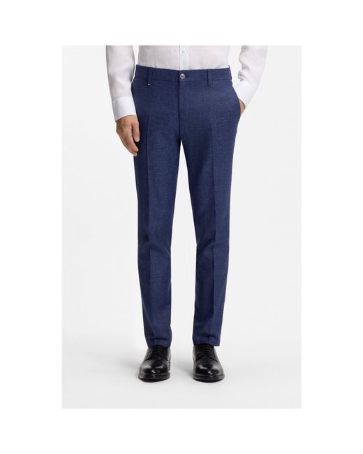 Boss Blue Formal Trousers for men
