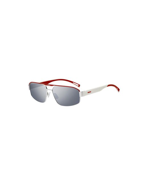 HUGO White Eyewear Wrap-Style Sunglasses for men
