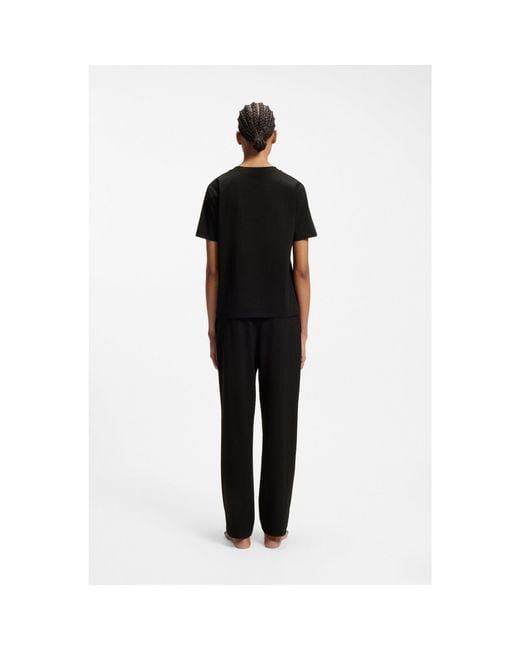 HUGO Black Relaxed-Fit Pyjama Top
