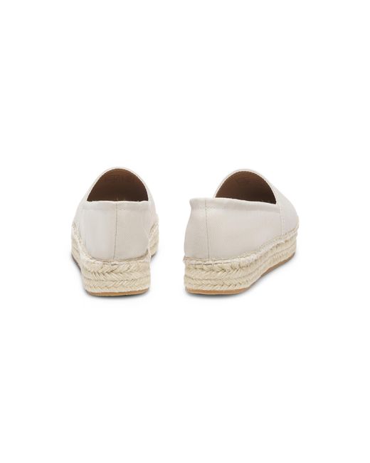 Boss White Canvas Espadrilles With Double B Monogram