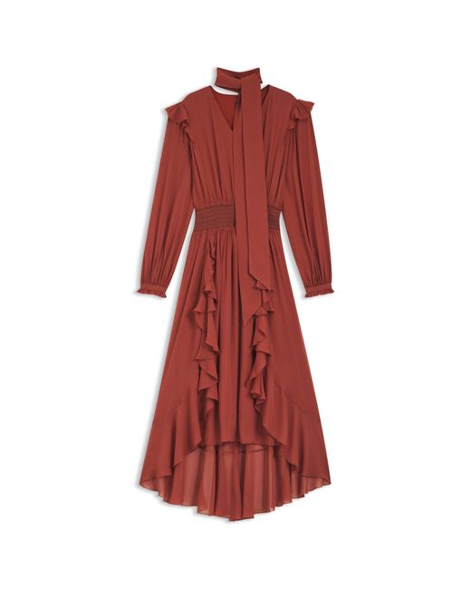 Boss Red Detachable-Scarf Dress