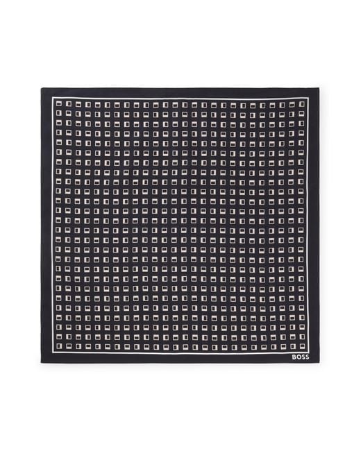 Boss Bandana Van Zijde Met Digitale Print in het Black voor heren