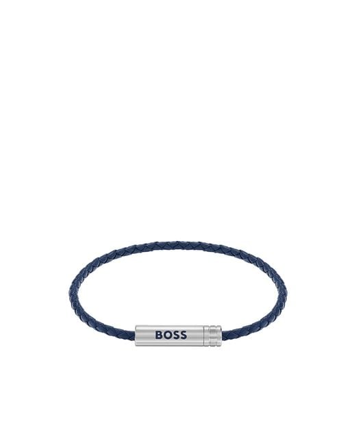 Boss Blue Braided Cuff for men