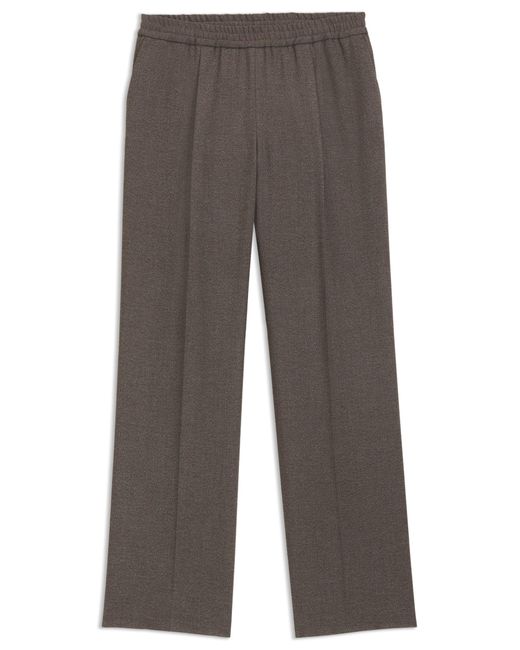 HUGO Modern-Fit Hose Aus Elastischem Mouliné-Twill in Gray für Herren