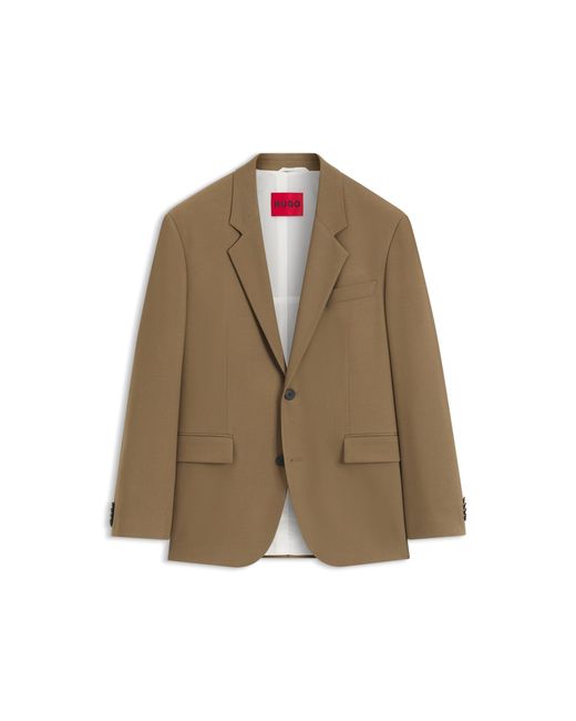 HUGO Brown Modern-Fit Suit Jacket for men