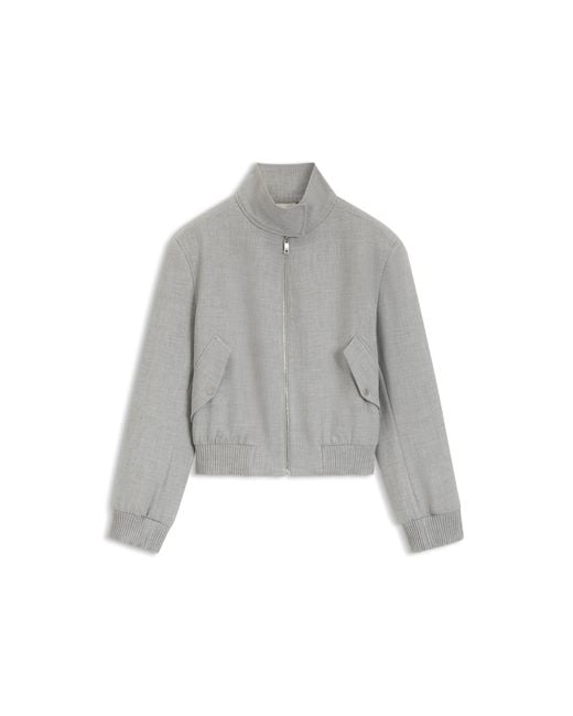 Boss Gray Regular-Fit Bomber Jacket