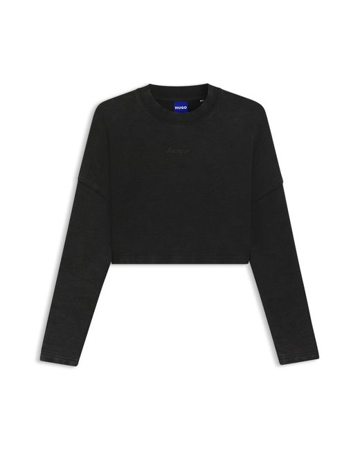 HUGO Black Sweatshirt Aus Baumwolle
