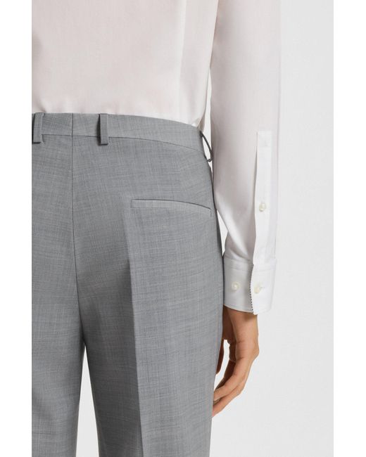 HUGO Extra Slim-Fit Hose Aus Woll-Mix in Gray für Herren