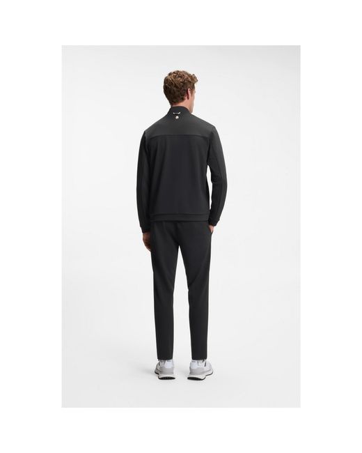 Boss Black Active Zip-Up Sweatshirt With Moisture Management for men