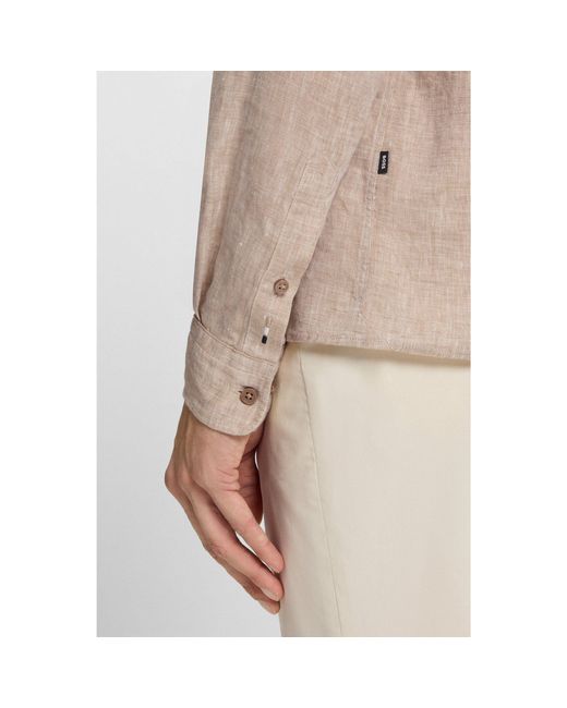 Boss Natural Regular-Fit Button-Down Shirt for men