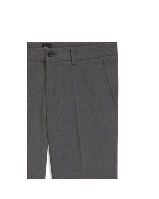 Boss Gray Slim-Fit Trousers for men