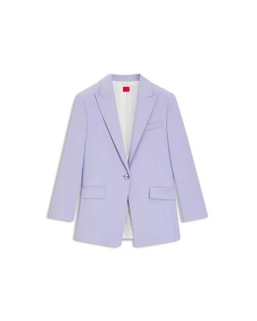HUGO Purple Relaxed-Fit Blazer