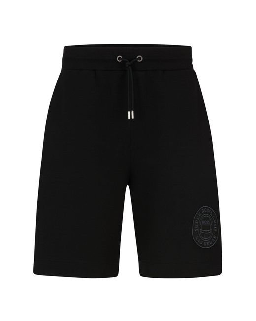 Boss Black X Nfl Cotton-blend Shorts With Branded Patch for men