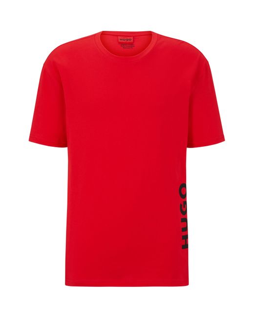 HUGO Red Cotton-jersey T-shirt With Spf 50+ Uv Protection for men
