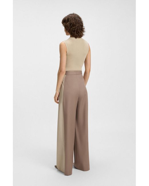 Boss Natural Regular-Fit Hose Mit Colour-Block-Details