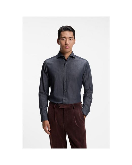 Boss Blue Slim-Fit Shirt for men