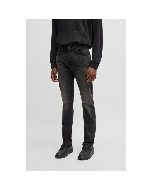 HUGO Black Slim-Fit Jeans for men