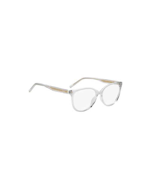HUGO Metallic Clear-Acetate Optical Frames With-Tone Core Wire