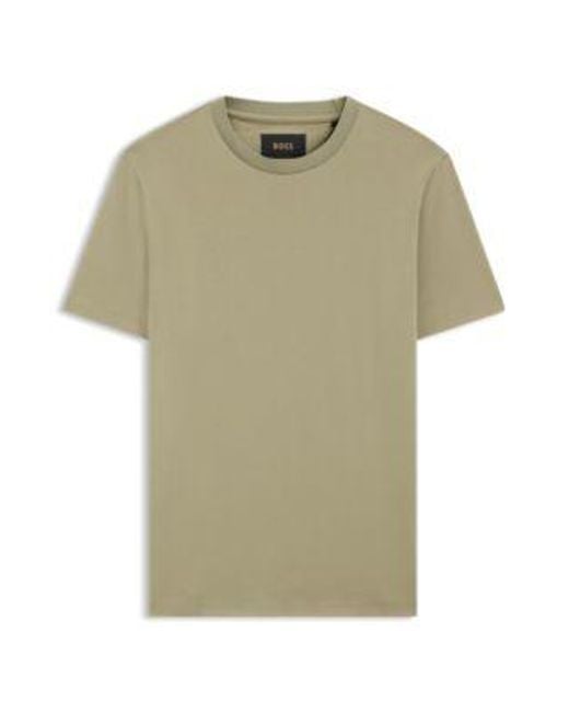 T-Shirt Regular En Coton Mercerisé Boss pour homme en coloris Green