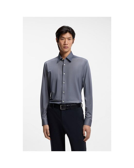 Boss Blue Regular-Fit Shirt for men
