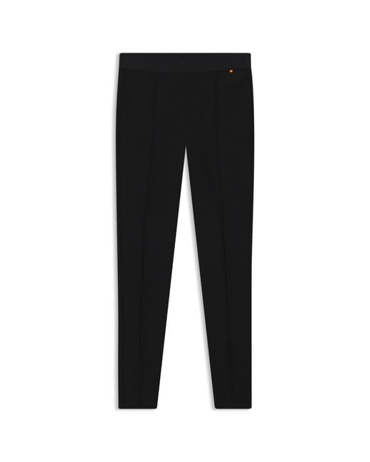 Boss Black Extra-Slim-Fit Trousers With Front Seam