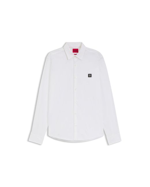 HUGO White Slim-Fit Shirt for men