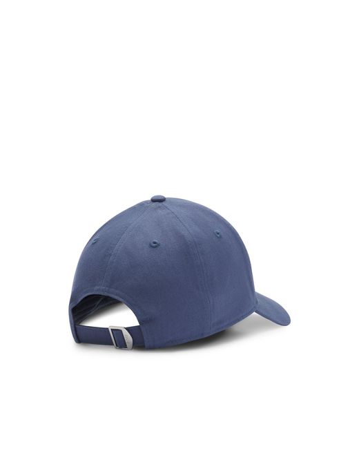 Boss Blue Cotton-Twill Cap With Embroidered Double B Monogram for men