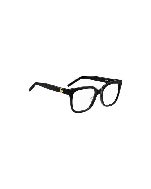 Boss Black Acetate Optical Frames With Double B Monogram