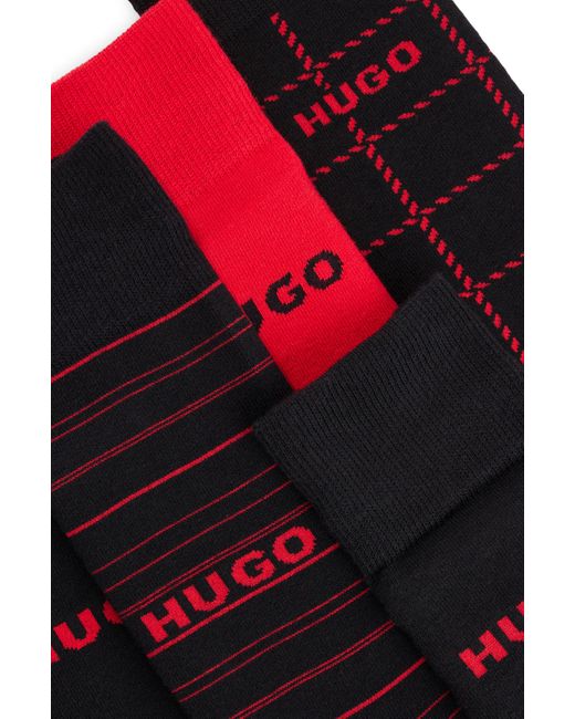 BOSS by HUGO BOSS Five-pack Of Regular-length Socks With Logos in Red ...