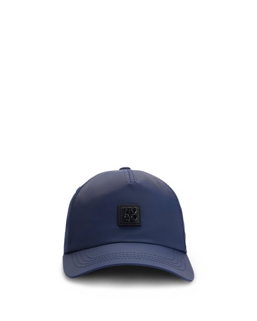 HUGO Cap aus wasserdichtem Nylon mit Stack-Logo-Aufnäher in Blue für Herren